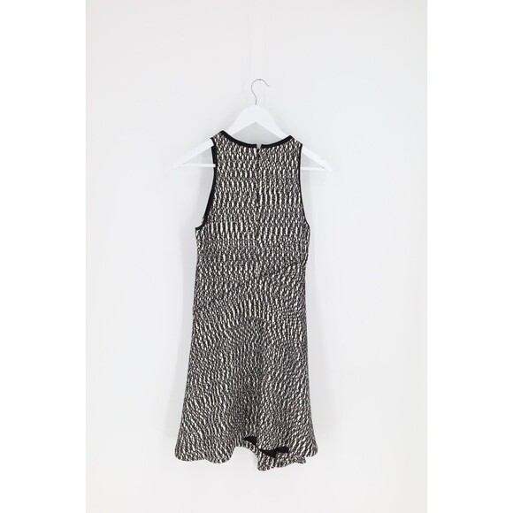 Derek Lam 10 Crosby Size 4 Asymmetrical Boucle Black White Woven Mini Dress - Picture 10 of 13